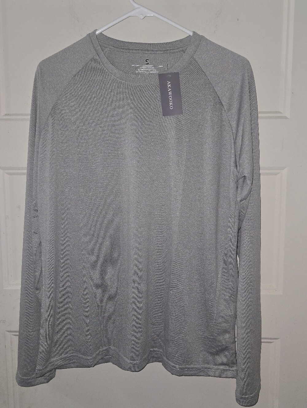 Akawooko Men's Dry Fit Athletic Long Sleeve Tee SMALL NWT - Picture 3 of 7